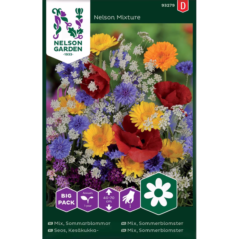 Mix, Sommarblommor,bl.färg. Bi