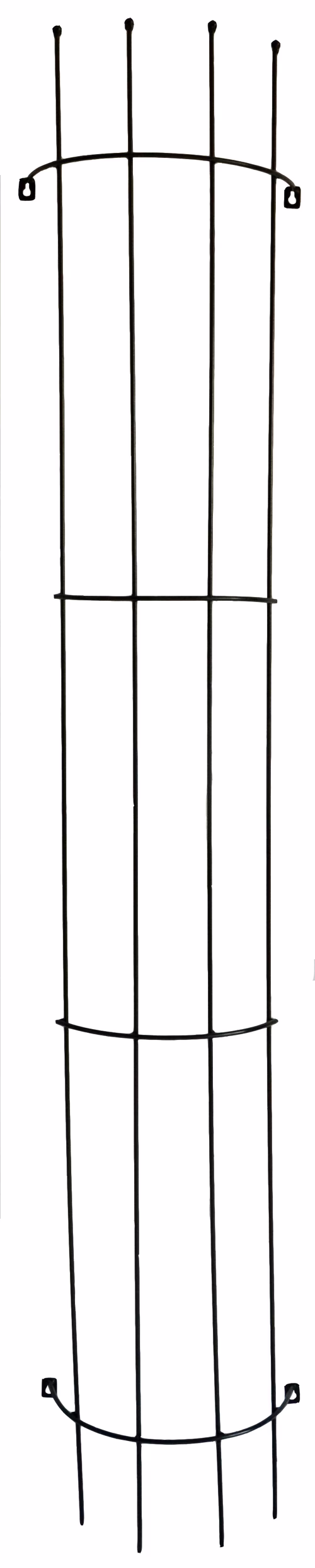 Semi-circle wall trellis black coating 30x15x180cm
