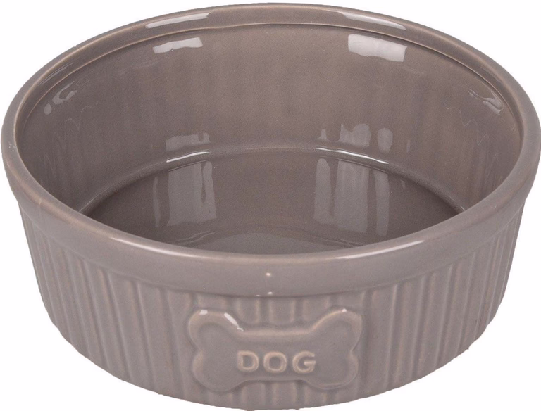 HUNDSKÅL KERAMIK GRÅ 15CM 640ML