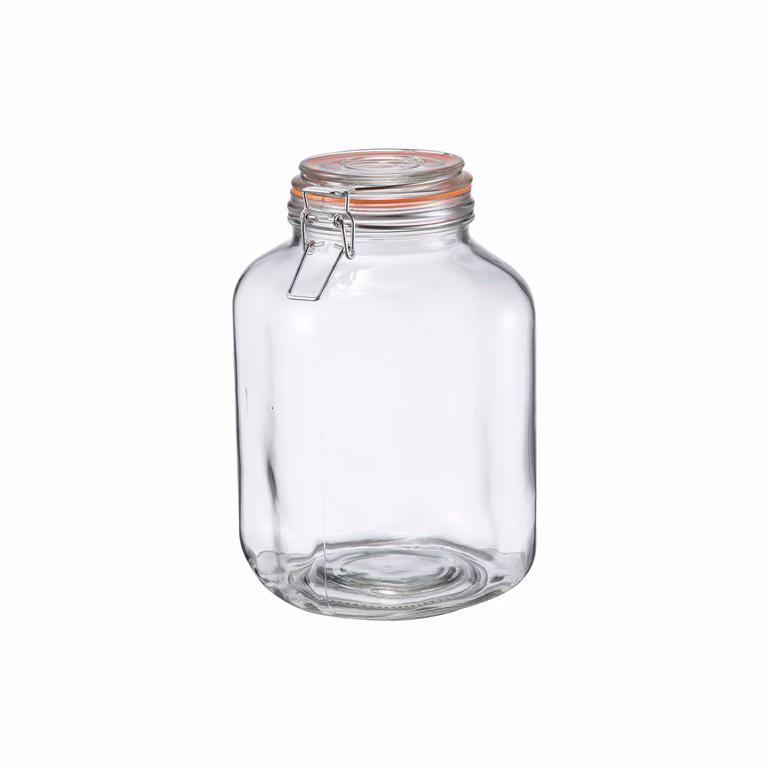 Glasburk med snäpplock