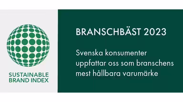 Plantagen is perceived as Sweden's most sustainable brand in its category by Swedish consumers