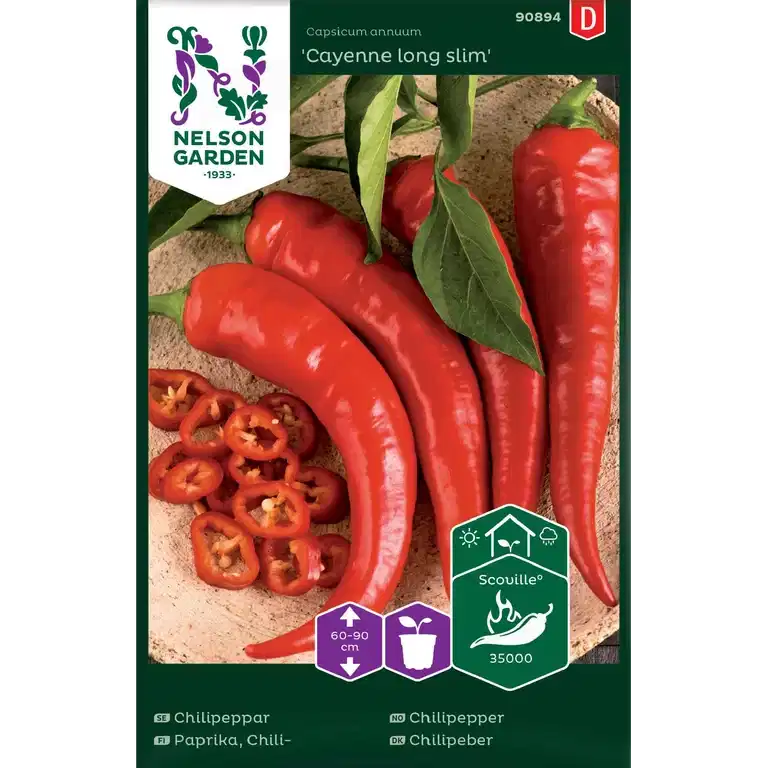 Chilipeppar 'Cayenne long slim'