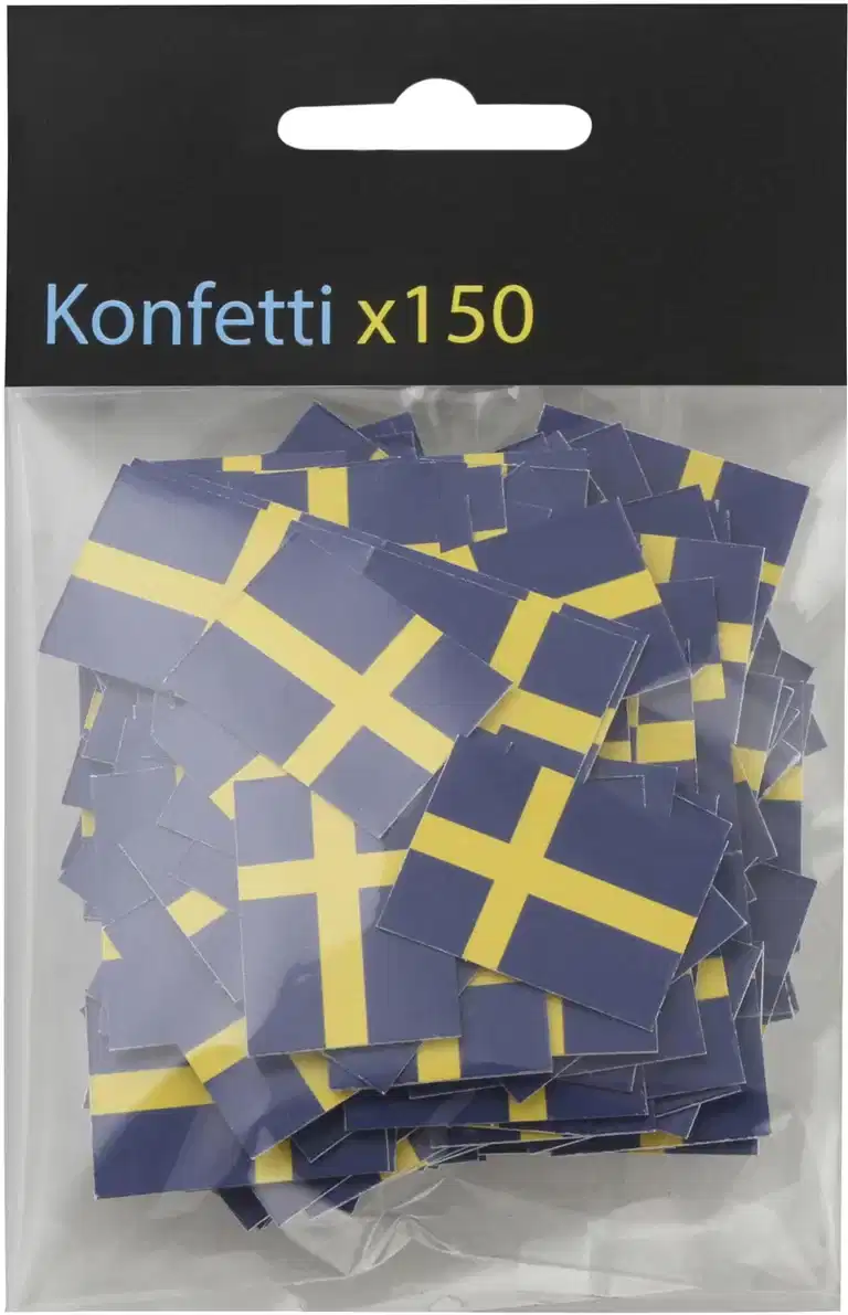 Konfetti svenska flaggor
