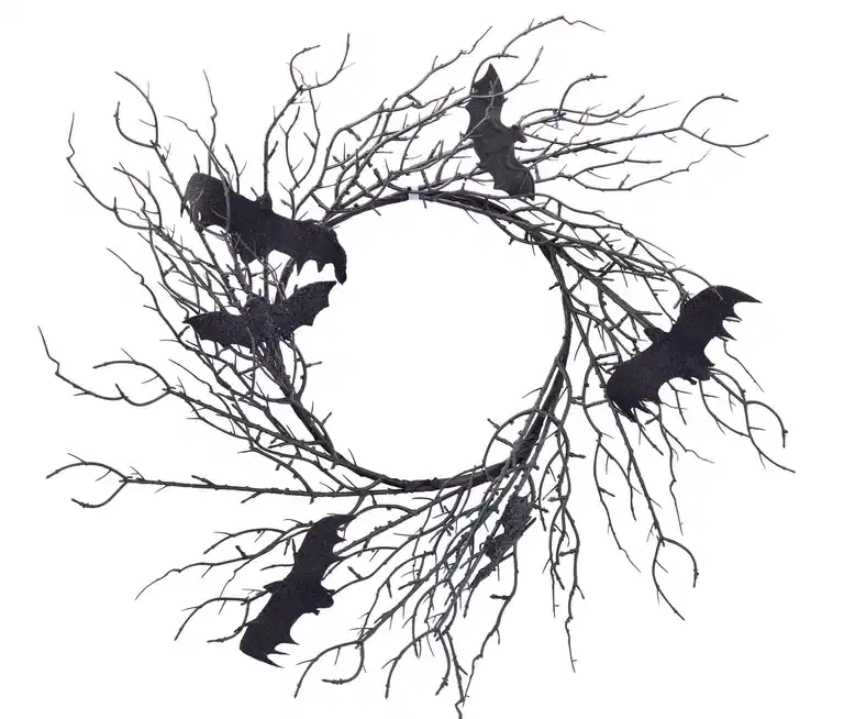 Halloweendekoration fladdermuskrans