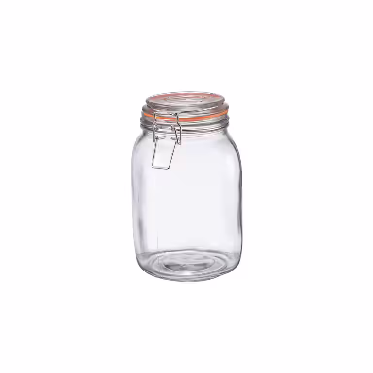 Glasburk med snäpplock
