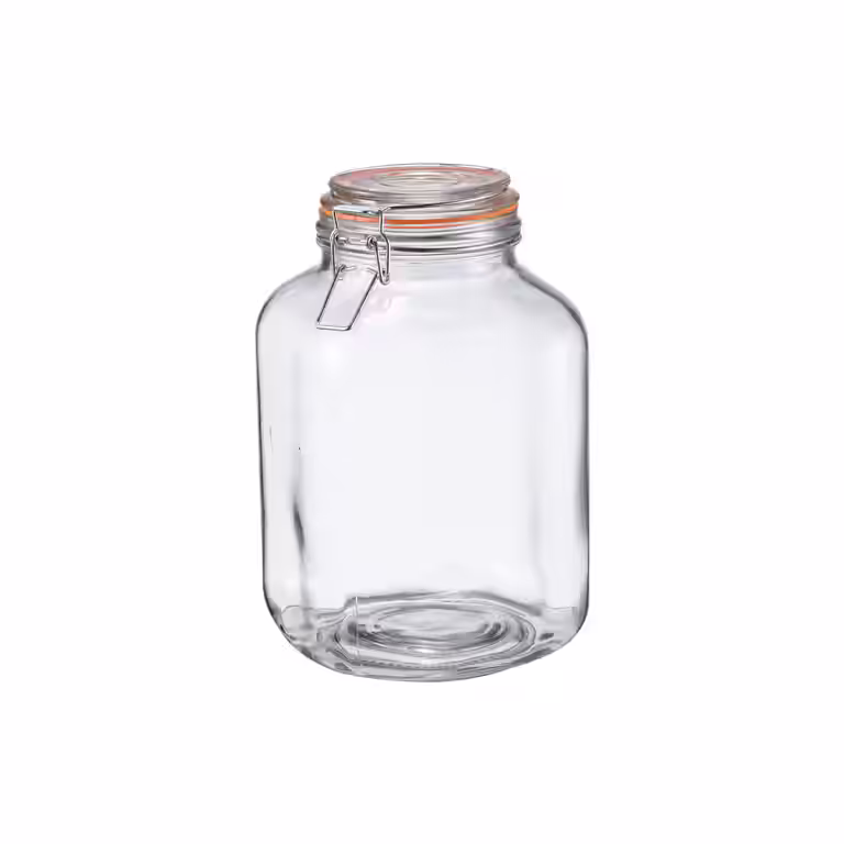 Glasburk med snäpplock