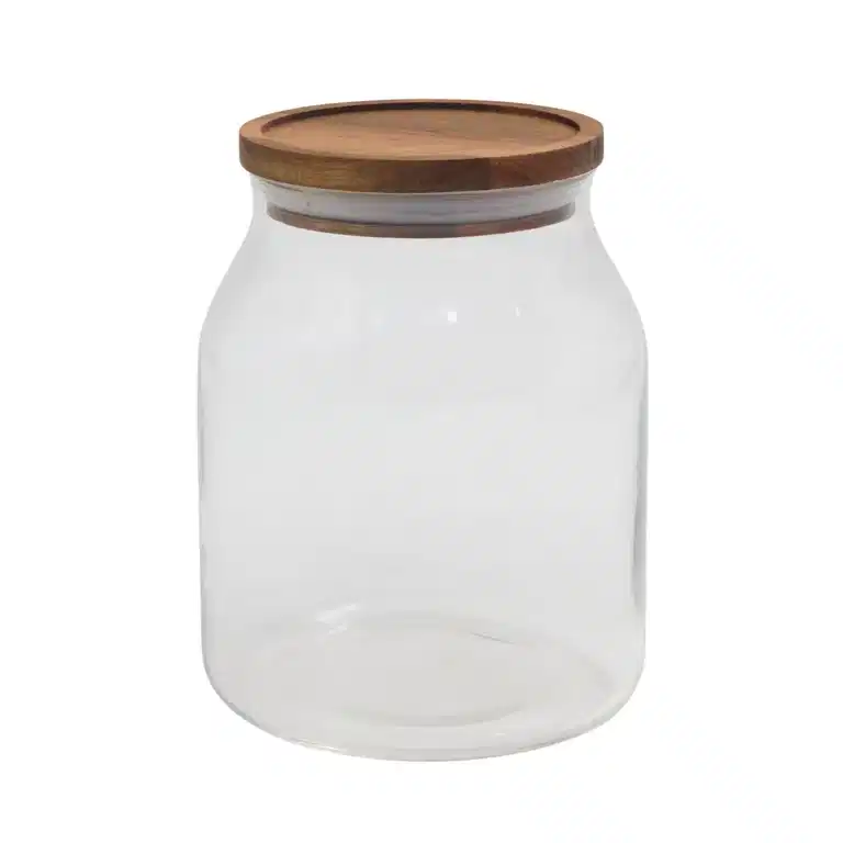 Glass Jar Acacia Lid 