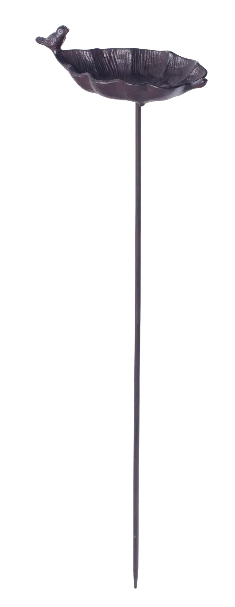 Bird bath leaf stick H85 brown