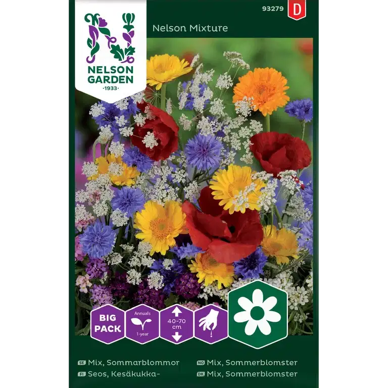 Mix, Sommarblommor,bl.färg. Bi