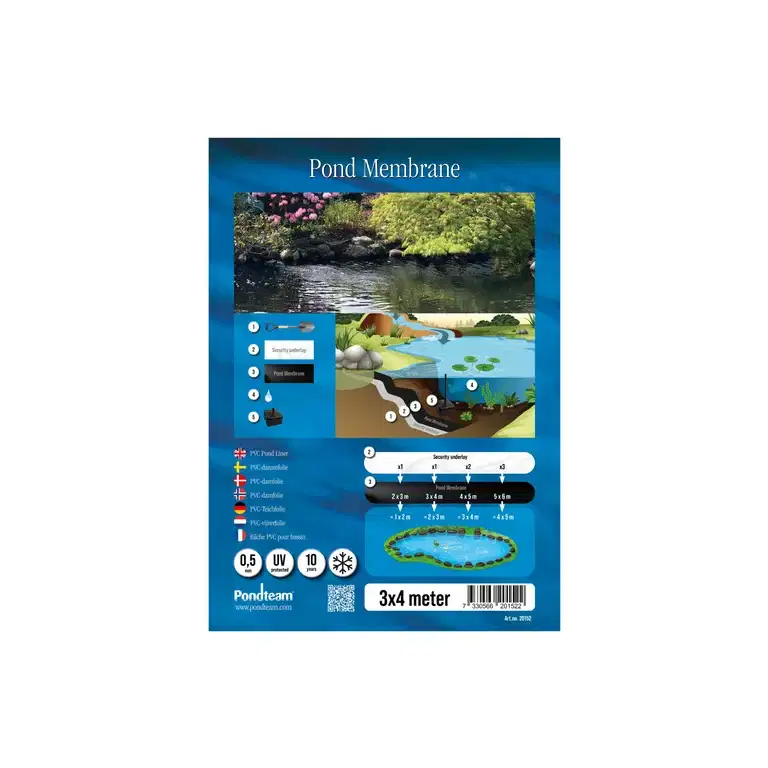 Dammduk i PVC 3 x 4 m