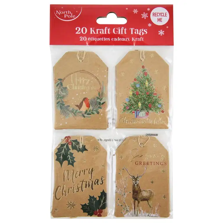Traditional kraft tags 20pk brown