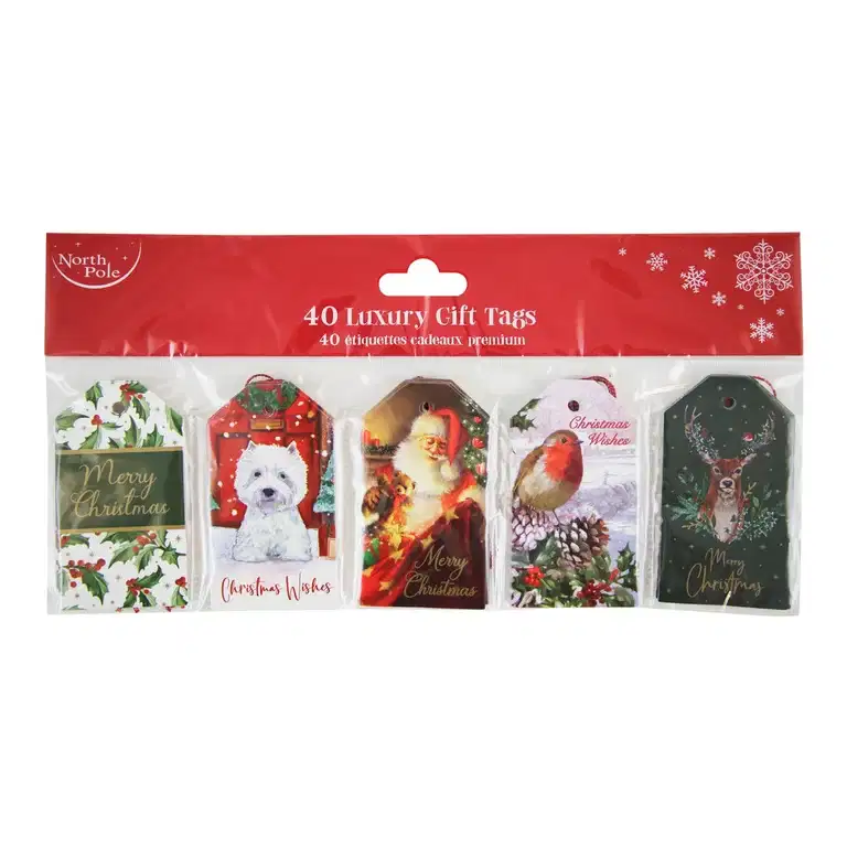 Traditional tags 40pk multi