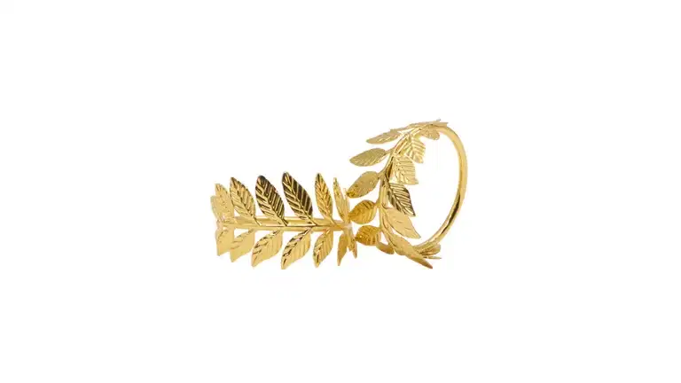 Napkin Rings Gold Leaf 2PK