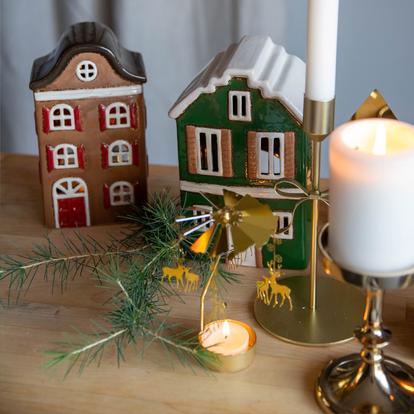 Christmas lanterns and candle holders