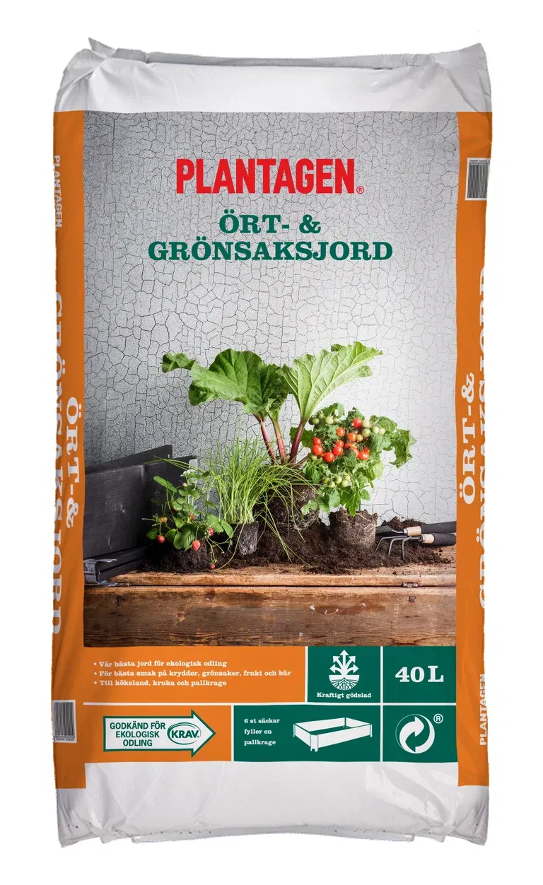 Vegetable & herbs soil KRAV 40L SE