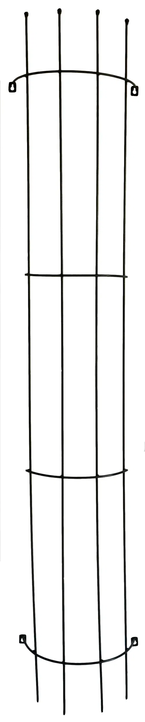 Semi-circle wall trellis black coating 30x15x180cm