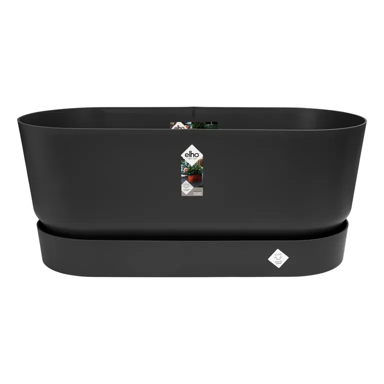 Greenville planter w/wheels L80 black