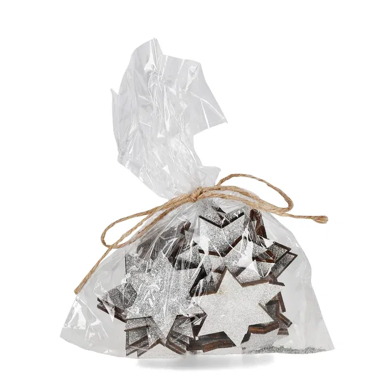 Dekorationsstjärnor silver 