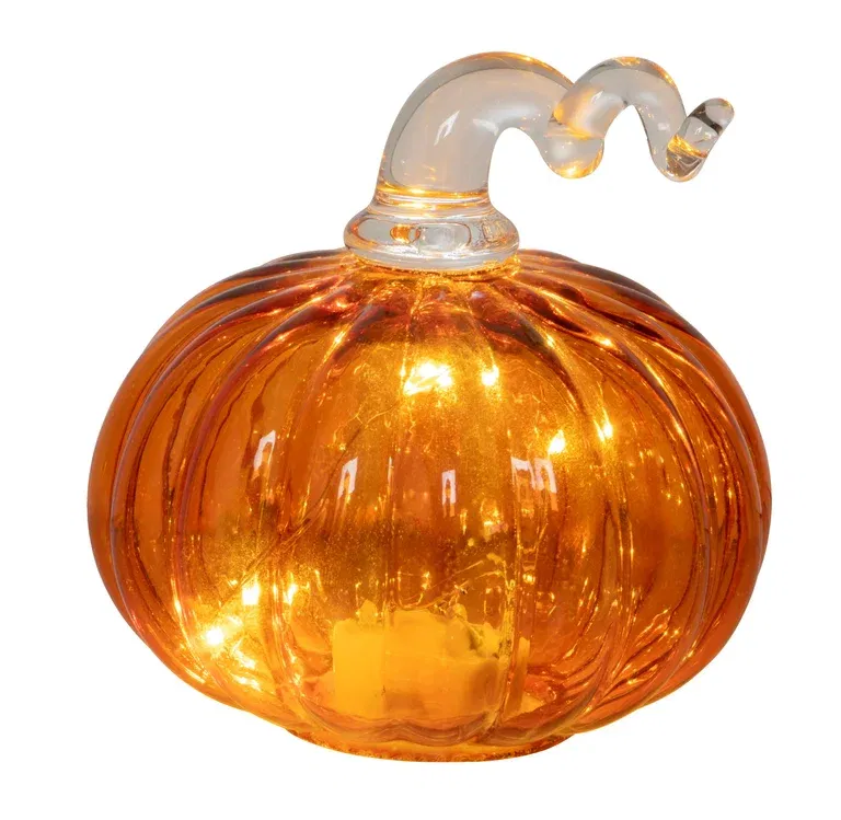 Halloweendekoration glaspumpa med LED-ljus