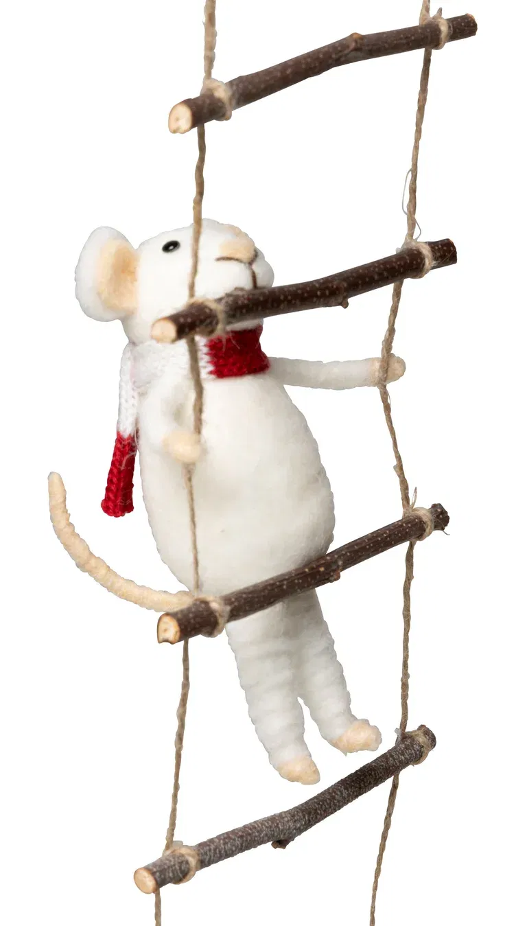 Juldekoration klättrande möss