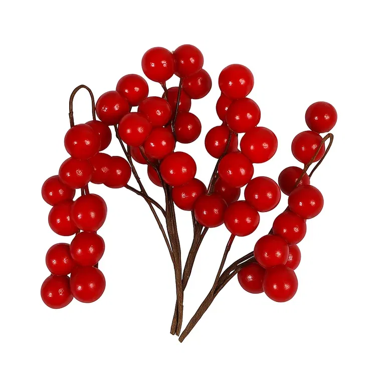 Dekorativa bär på stjälkar