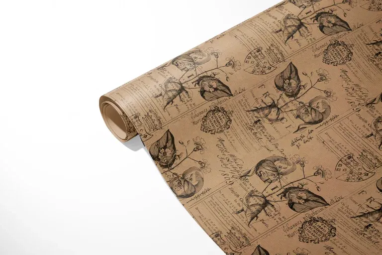 Presentpapper Kraft Botanic