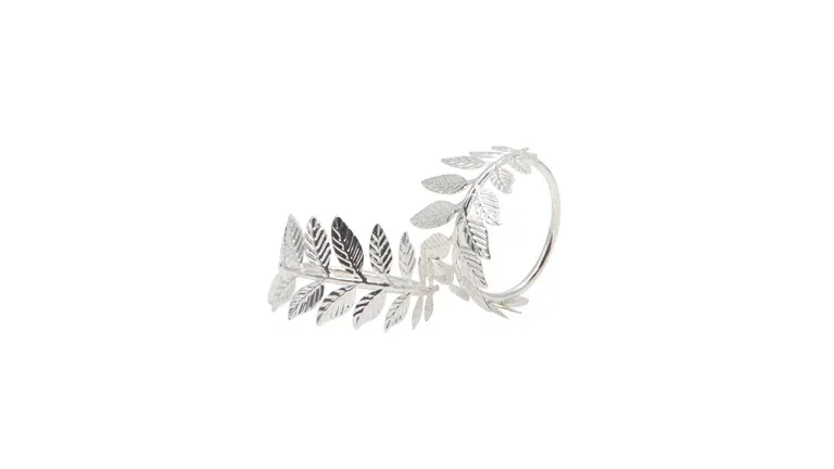Napkin Rings Silver Leaf