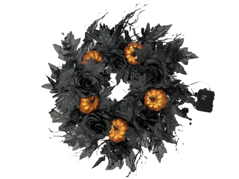 Wreath Halloween Pumpkins 40CM 40LED