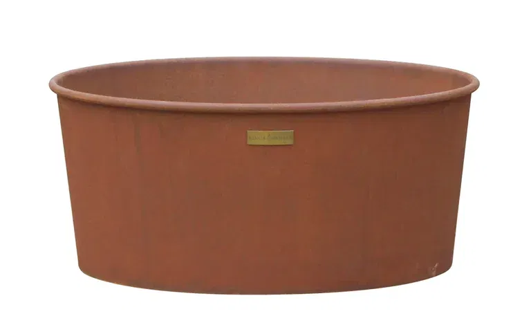 K&C Rund planteringskrage i rost, Ø50 cm