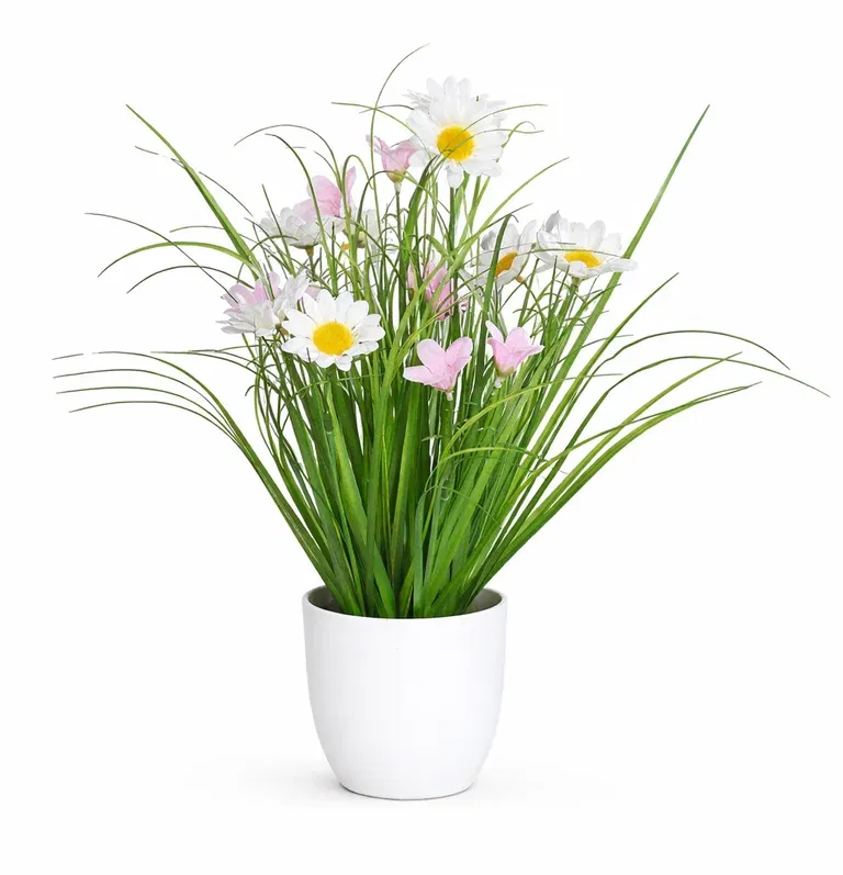 Sommarblomma i kruka konstgjord