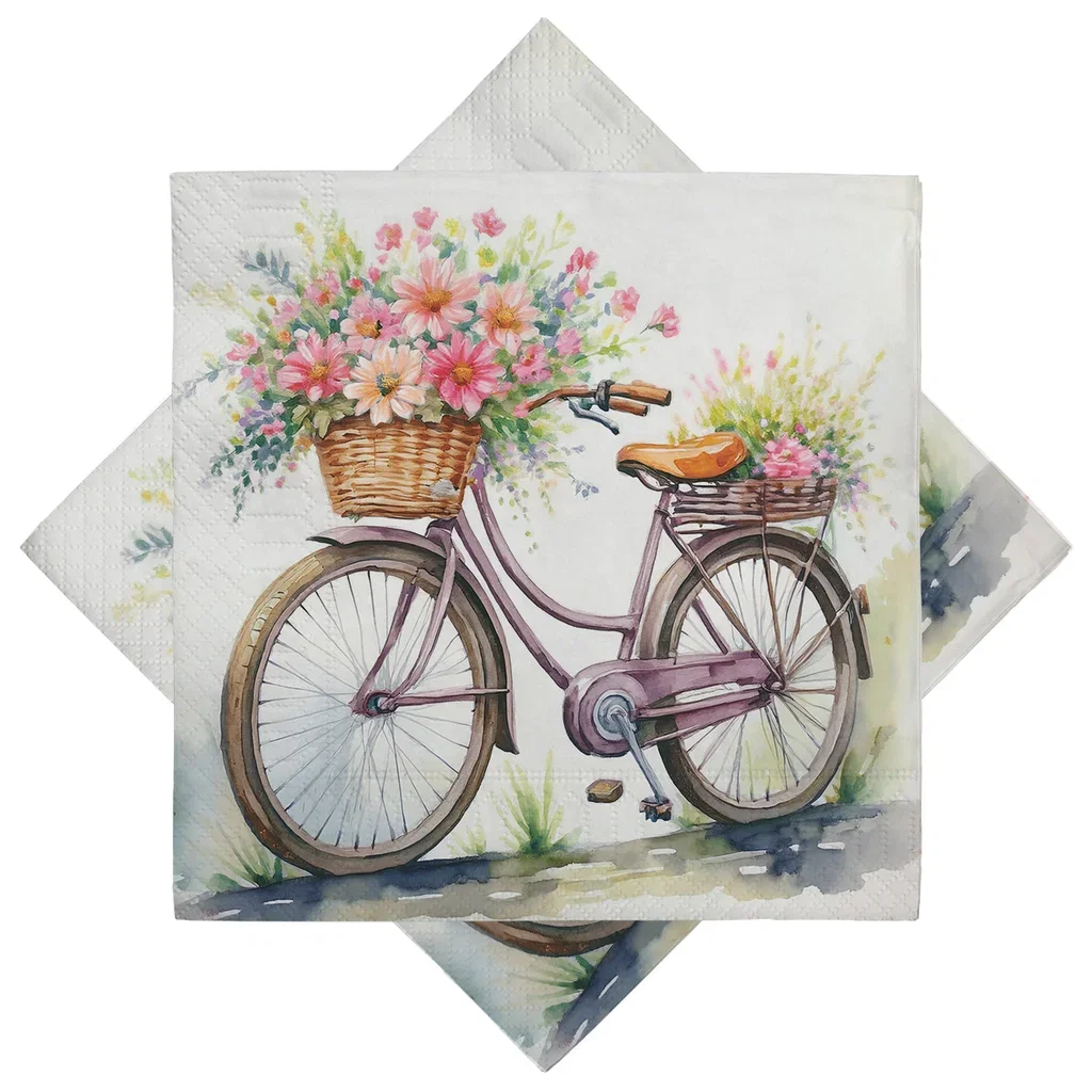 Napkin Flower Bike
