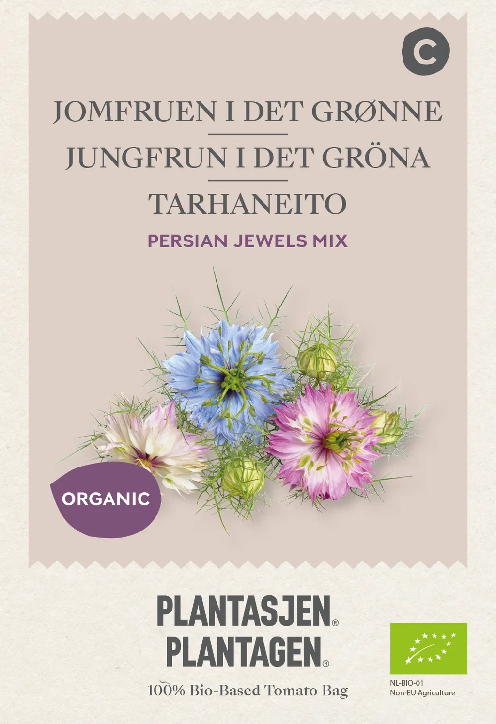 Nigella damascena 'Persian Jewels' - Organic