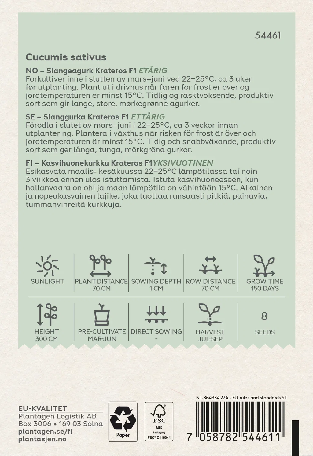 Cucumber 'Krateros' F1
