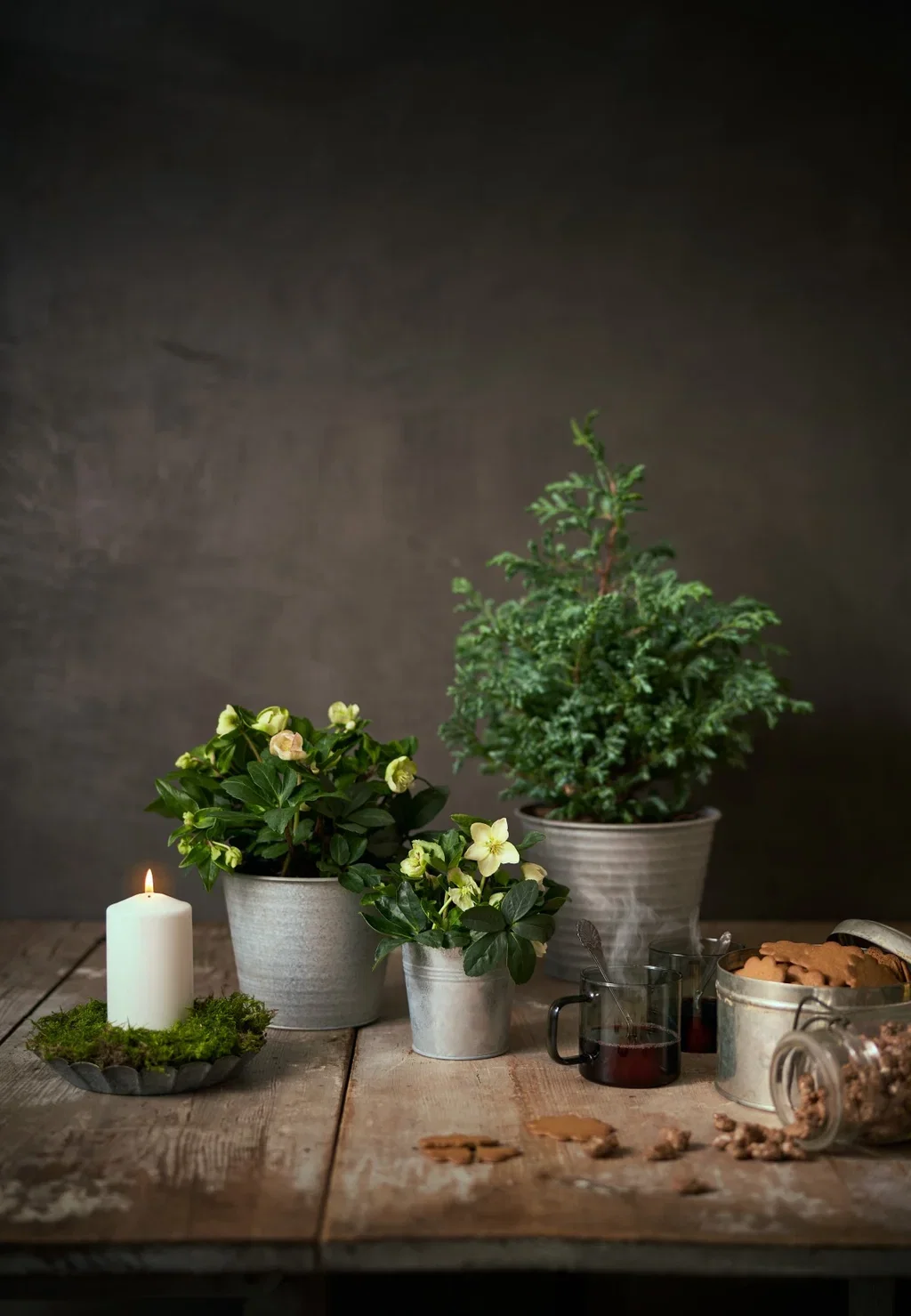 Crewe pot zinc D26 grey