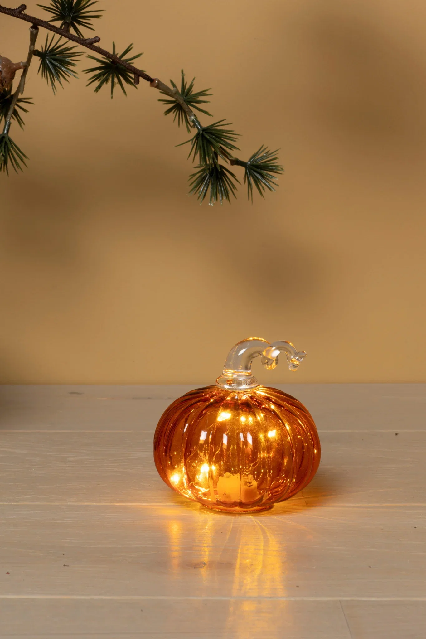 Halloweendekoration glaspumpa med LED-ljus