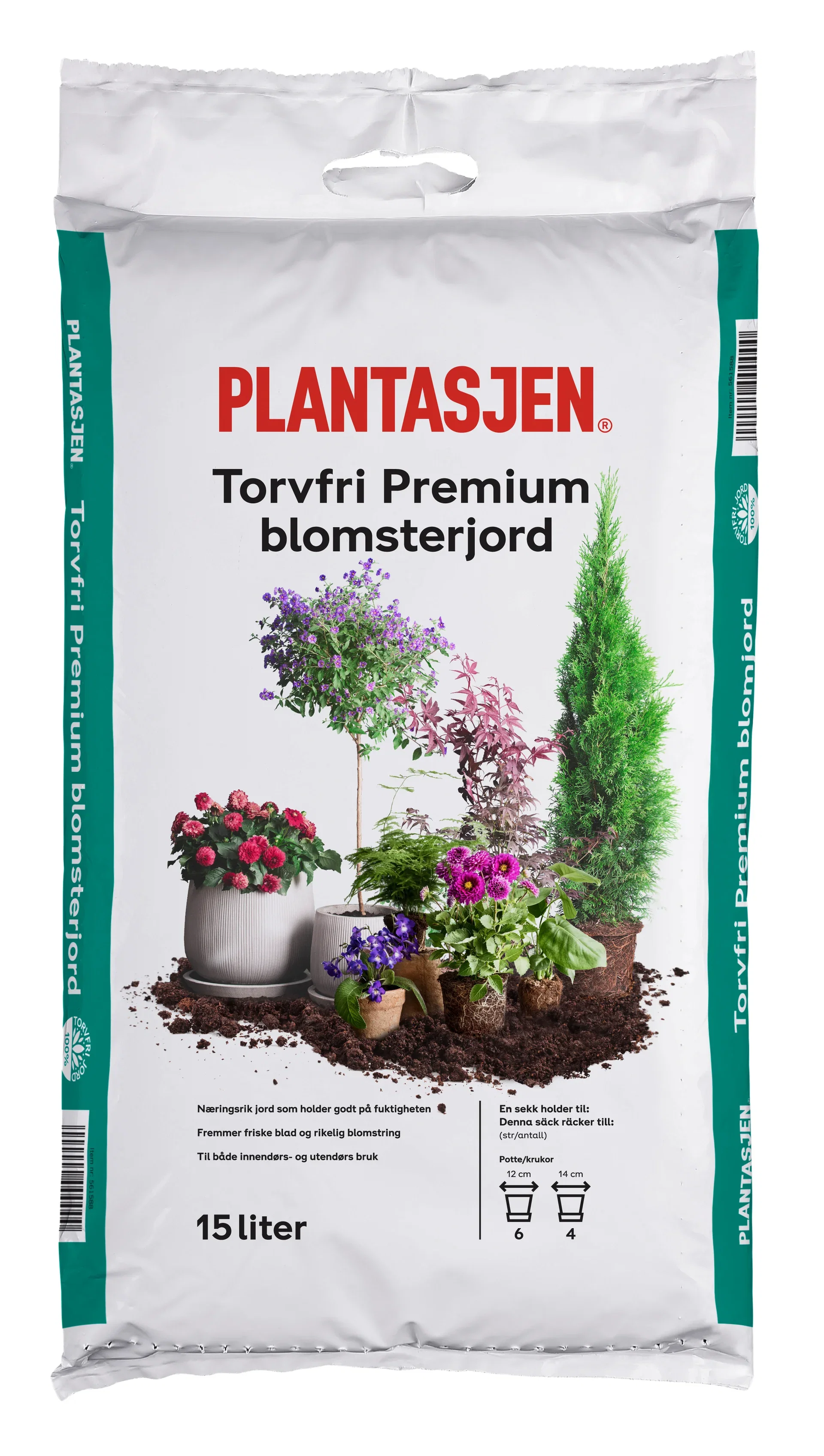 Torvfri Premium blomjord 15L