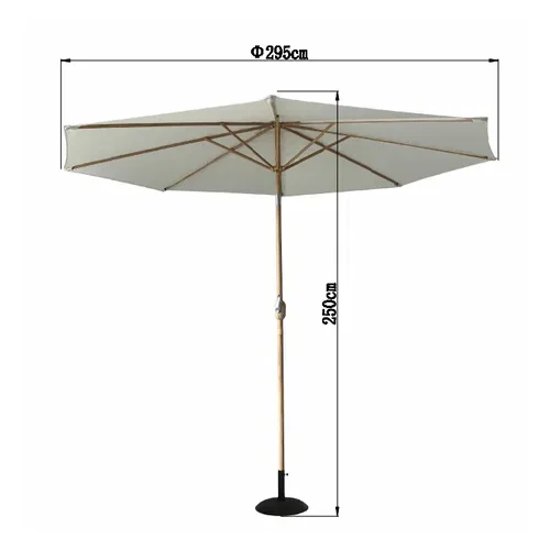 Mila Round Umbrella Ø3M