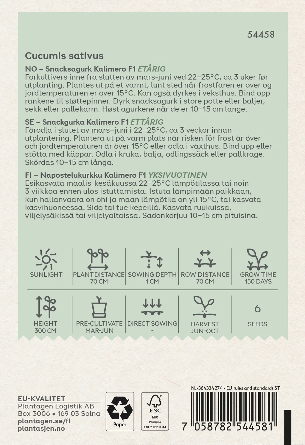 Cucumber Snack 'Kalimero' F1