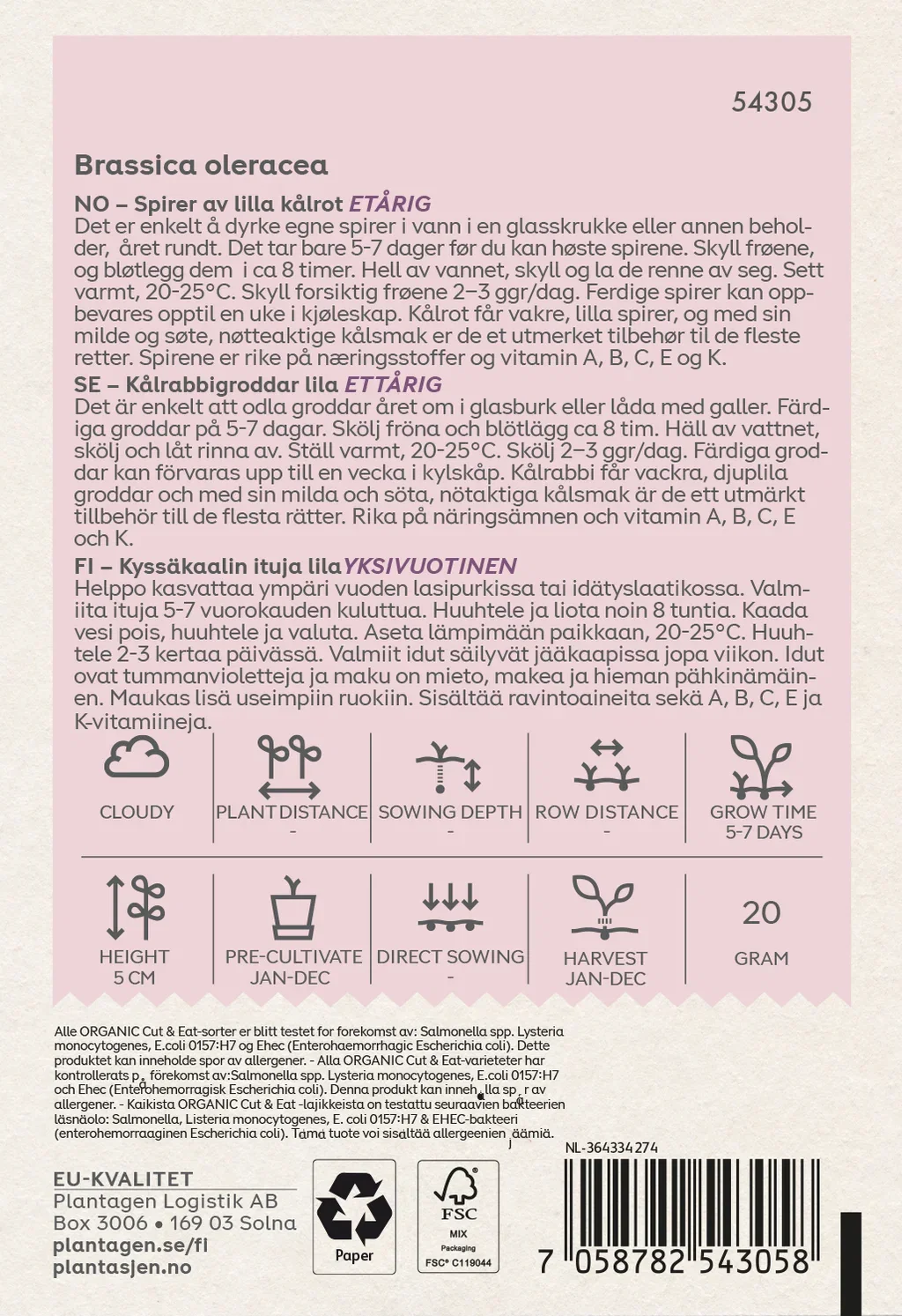 Rutabaga Purple Organic Sprouting