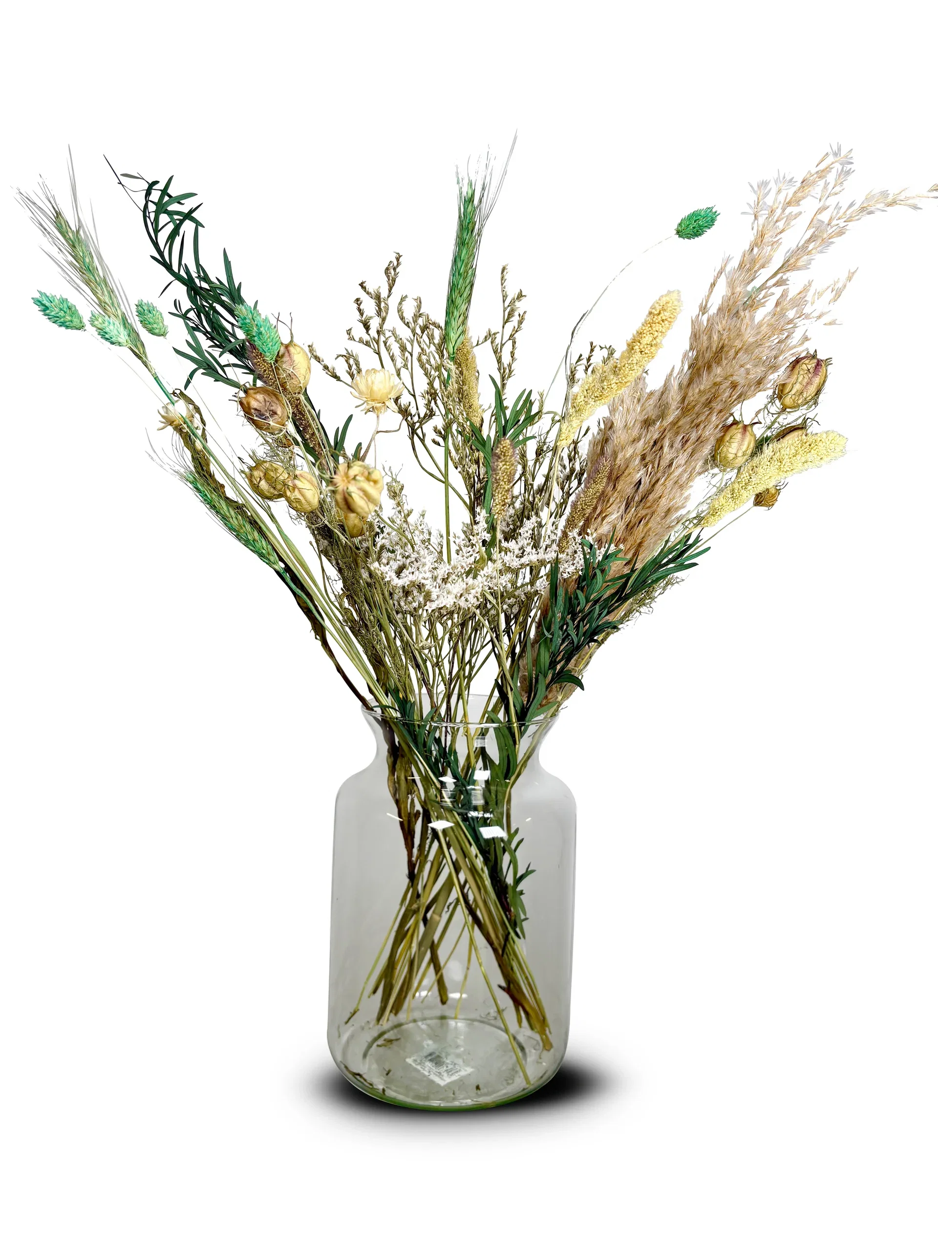 Bukett torkade blommor Grön