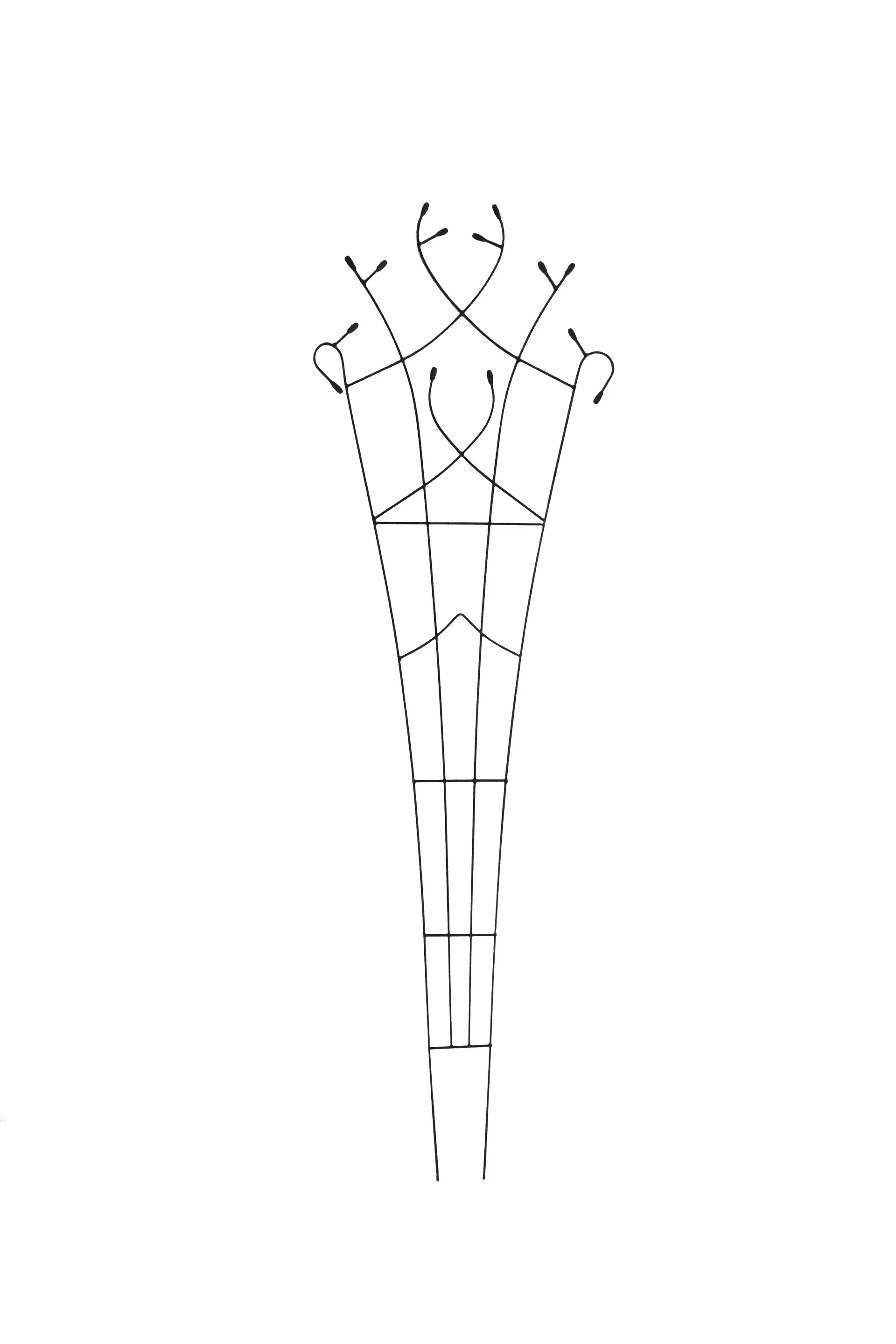 Metal fan Trellis w Leaves