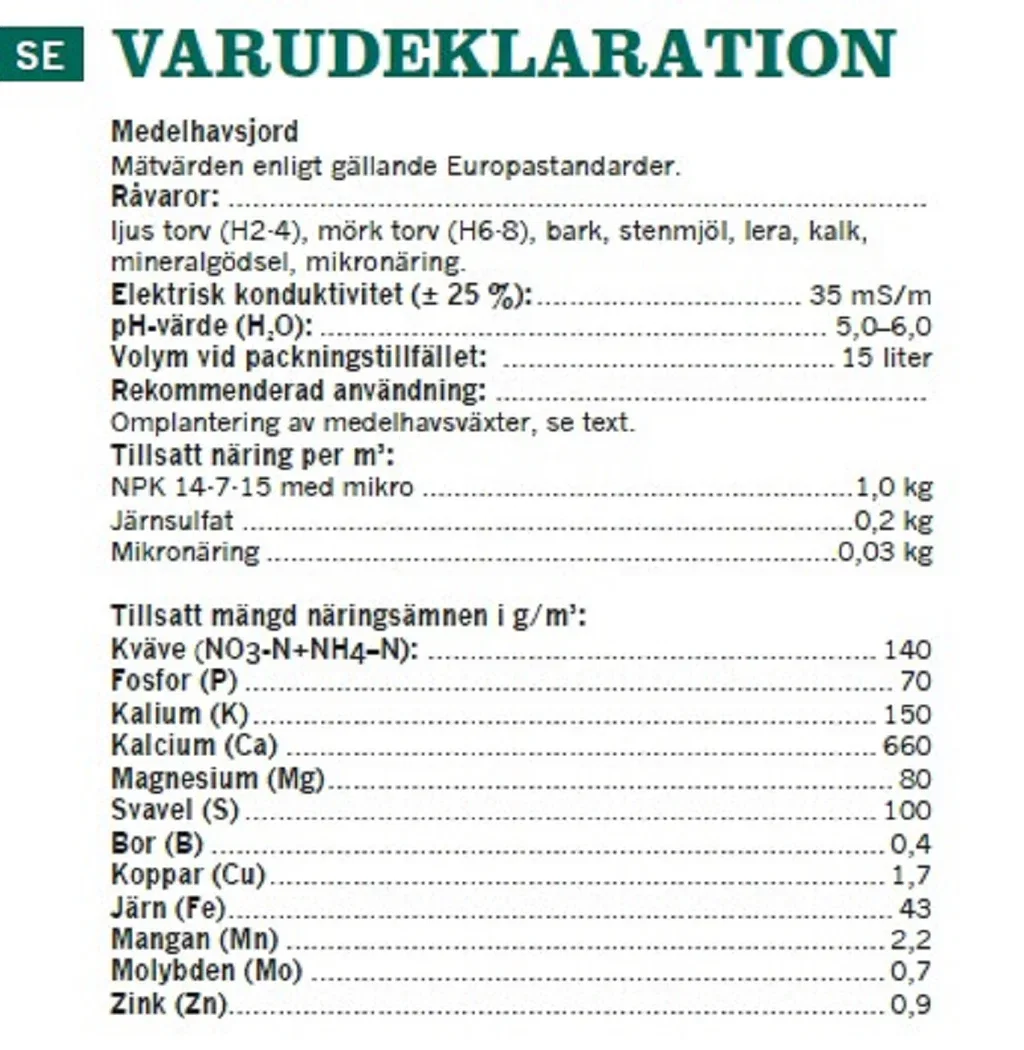 Mediterranean soil 15L SE