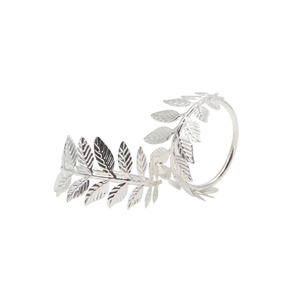 Napkin Rings Silver Leaf