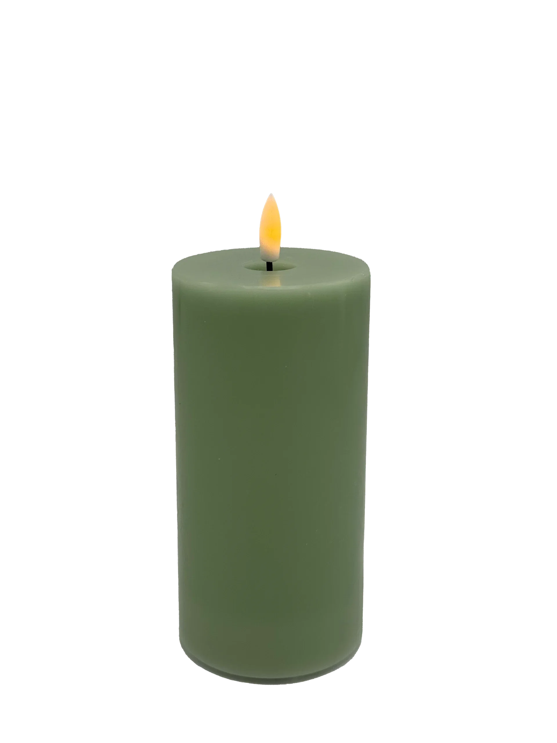 LED Pillar Candle 15 cm Light Green