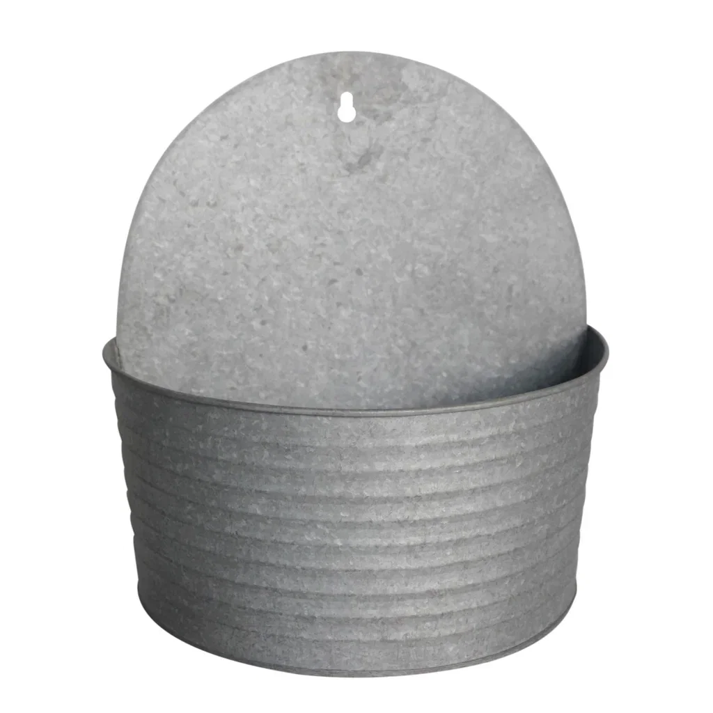 Crewe wall pot zinc 25X15,5X27 grey