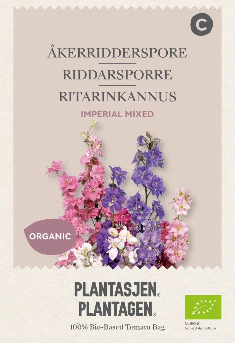 Riddarsporre 'Imperial' Mixed - 0,25g Organic