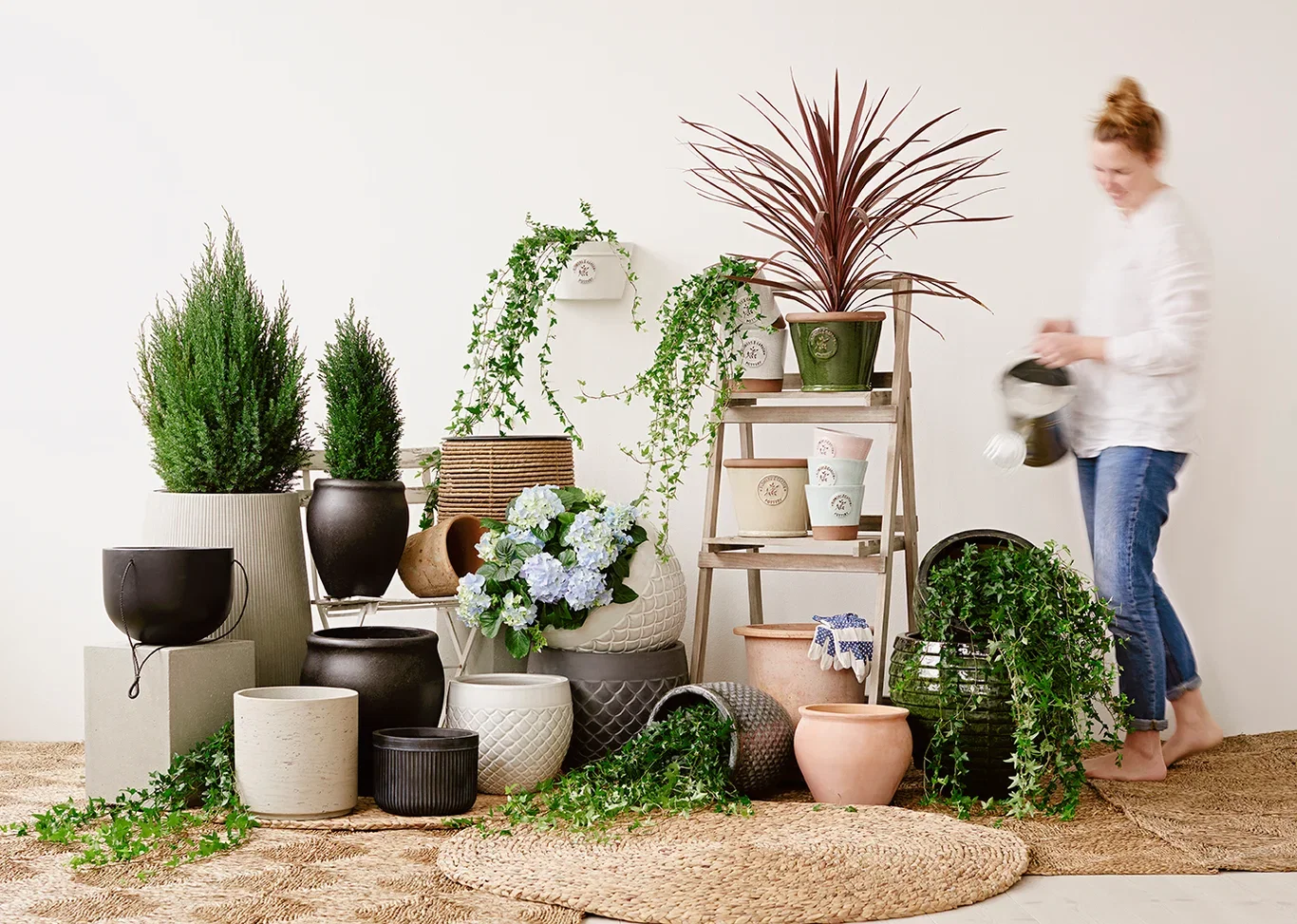 Joel high pot D47 H70 grey