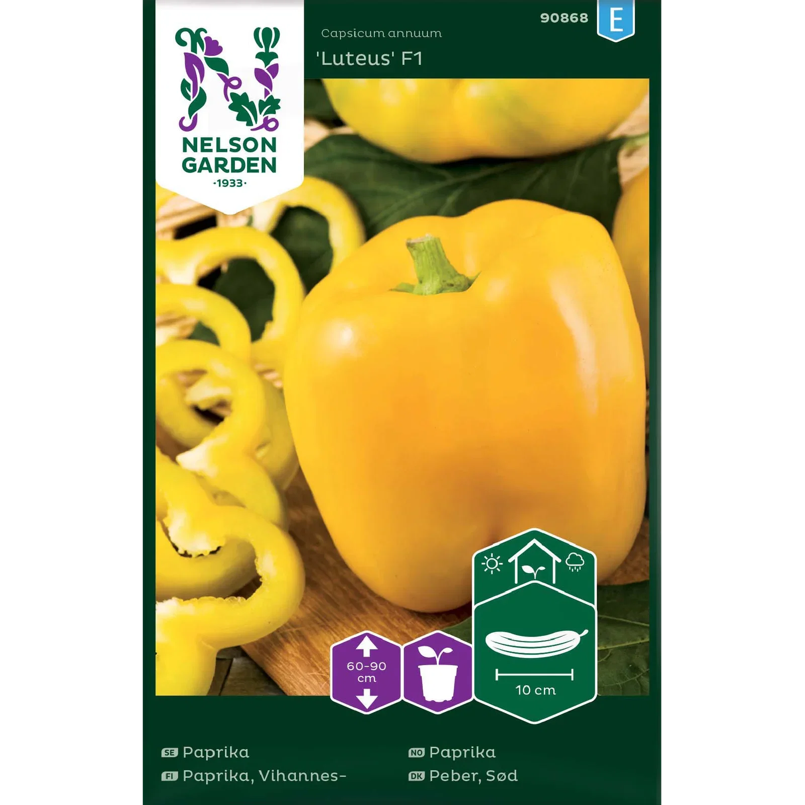 Paprika, Luteus F1, gul