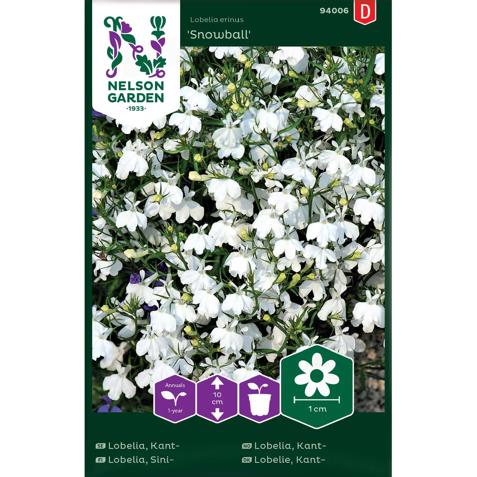 Kantlobelia 'Snowball'