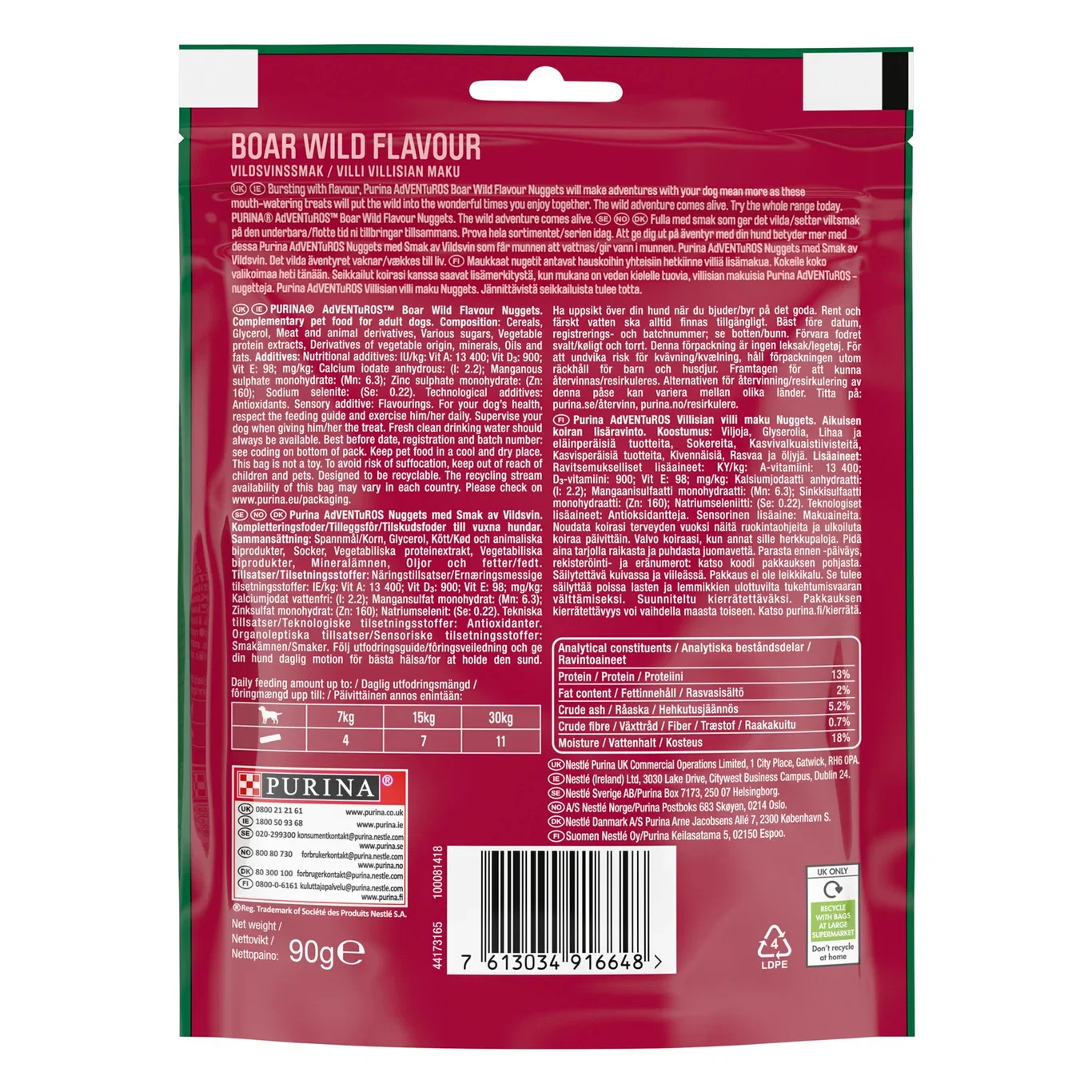 Adventuros Nuggets Boar 90g